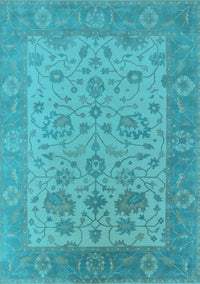 Oriental Light Blue Traditional Rug, urb1400lblu