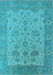 Oriental Light Blue Traditional Rug, urb1400lblu