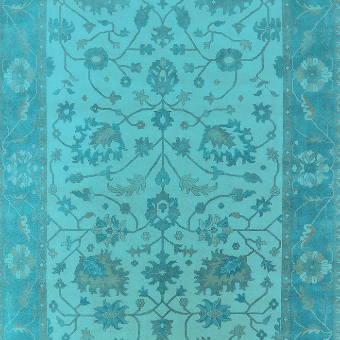 Oriental Light Blue Traditional Rug, urb1400lblu