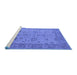 Sideview of Machine Washable Oriental Blue Traditional Rug, wshurb1400blu