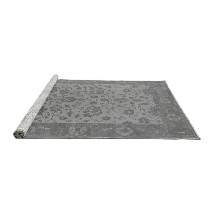 Sideview of Machine Washable Oriental Gray Traditional Rug, wshurb1400gry