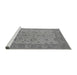 Sideview of Machine Washable Oriental Gray Traditional Rug, wshurb1400gry