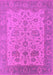 Machine Washable Oriental Pink Traditional Rug, wshurb1400pnk