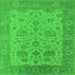 Square Oriental Green Traditional Rug, urb1400grn