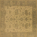 Square Oriental Brown Traditional Rug, urb1400brn