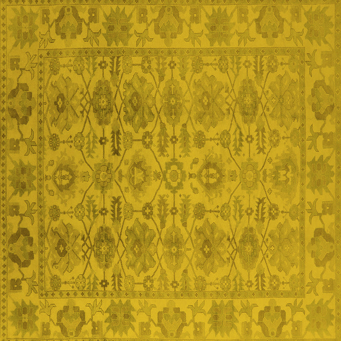 Square Oriental Yellow Industrial Rug, urb1401yw