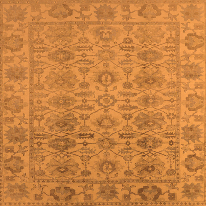 Square Oriental Orange Industrial Rug, urb1401org