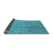 Sideview of Oriental Light Blue Industrial Rug, urb1401lblu