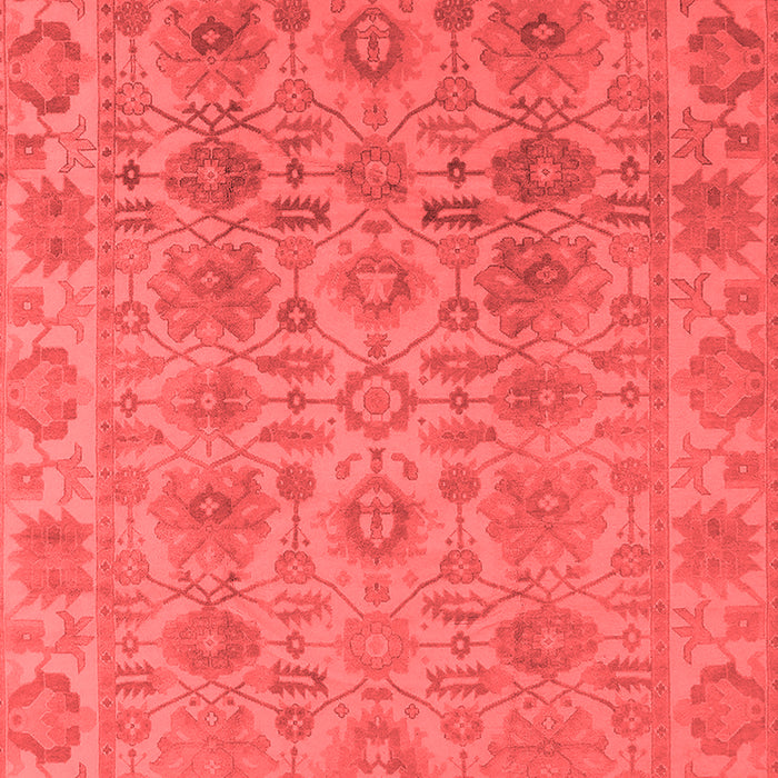 Machine Washable Oriental Red Industrial Rug, wshurb1401red