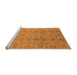 Sideview of Machine Washable Oriental Orange Industrial Area Rugs, wshurb1401org