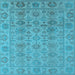 Square Oriental Light Blue Industrial Rug, urb1401lblu