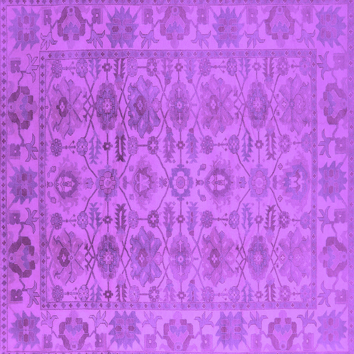 Square Machine Washable Oriental Purple Industrial Area Rugs, wshurb1401pur