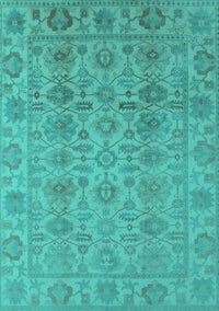 Oriental Turquoise Industrial Rug, urb1401turq