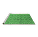 Sideview of Machine Washable Oriental Emerald Green Industrial Area Rugs, wshurb1401emgrn