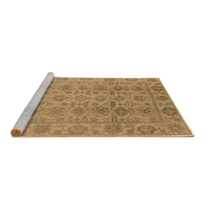 Sideview of Machine Washable Oriental Brown Industrial Rug, wshurb1401brn