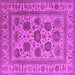 Square Oriental Pink Traditional Rug, urb1402pnk