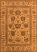 Machine Washable Oriental Orange Traditional Area Rugs, wshurb1402org