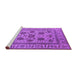 Sideview of Machine Washable Oriental Purple Traditional Area Rugs, wshurb1402pur