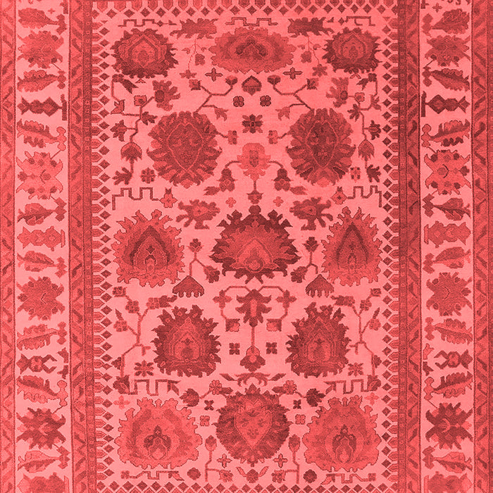 Machine Washable Oriental Red Traditional Rug, wshurb1402red