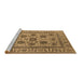 Sideview of Machine Washable Oriental Brown Traditional Rug, wshurb1402brn