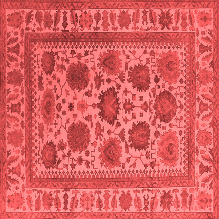 Machine Washable Oriental Red Traditional Rug, wshurb1402red