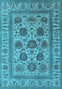 Oriental Light Blue Traditional Rug, urb1402lblu