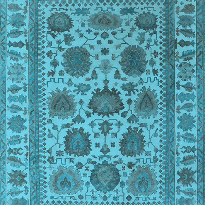 Oriental Light Blue Traditional Rug, urb1402lblu