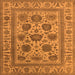 Square Oriental Orange Traditional Rug, urb1402org