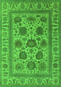 Oriental Green Traditional Rug, urb1402grn