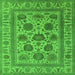 Square Oriental Green Traditional Rug, urb1402grn