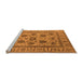 Sideview of Machine Washable Oriental Orange Traditional Area Rugs, wshurb1402org