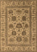 Machine Washable Oriental Brown Traditional Rug, wshurb1402brn