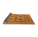 Sideview of Oriental Orange Traditional Rug, urb1402org