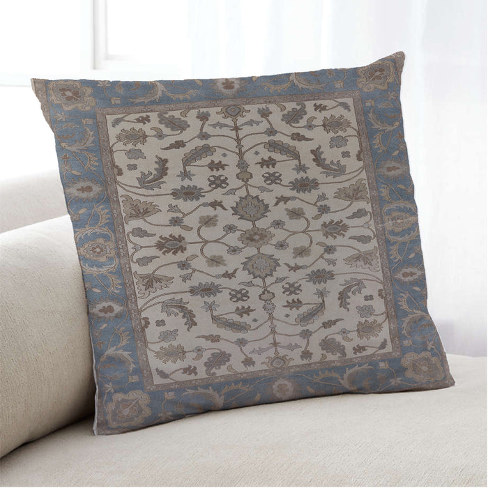 Lifestyle Image of Mid-Century Modern Urban Square Puce Purple Throw Pillow, 18 inch by 18 inch, pwurb1403