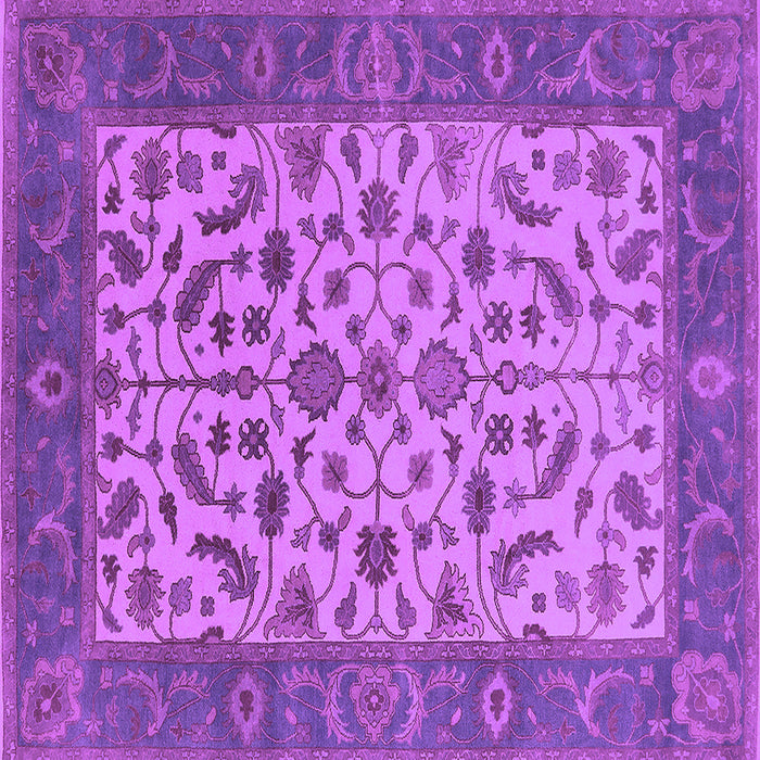 Square Oriental Purple Traditional Rug, urb1403pur