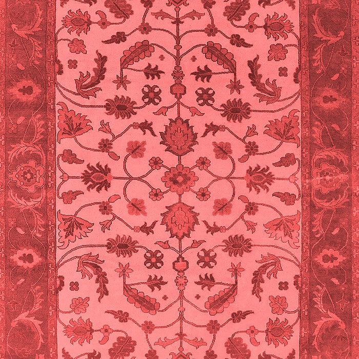 Machine Washable Oriental Red Traditional Rug, wshurb1403red