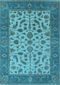 Oriental Light Blue Traditional Rug, urb1403lblu