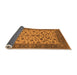 Sideview of Oriental Orange Traditional Rug, urb1403org