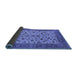 Sideview of Oriental Blue Traditional Rug, urb1403blu