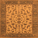 Square Oriental Orange Traditional Rug, urb1403org