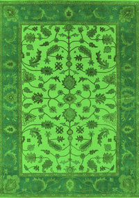 Oriental Green Traditional Rug, urb1403grn