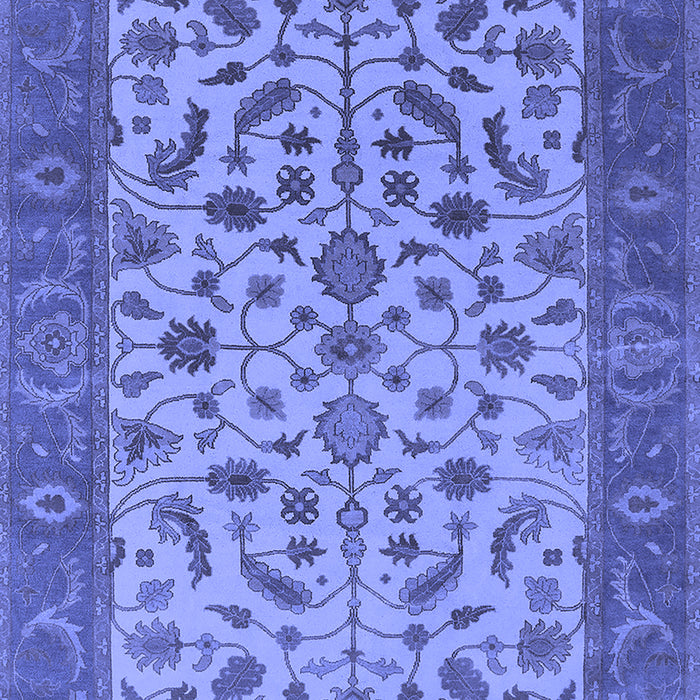 Machine Washable Oriental Blue Traditional Rug, wshurb1403blu