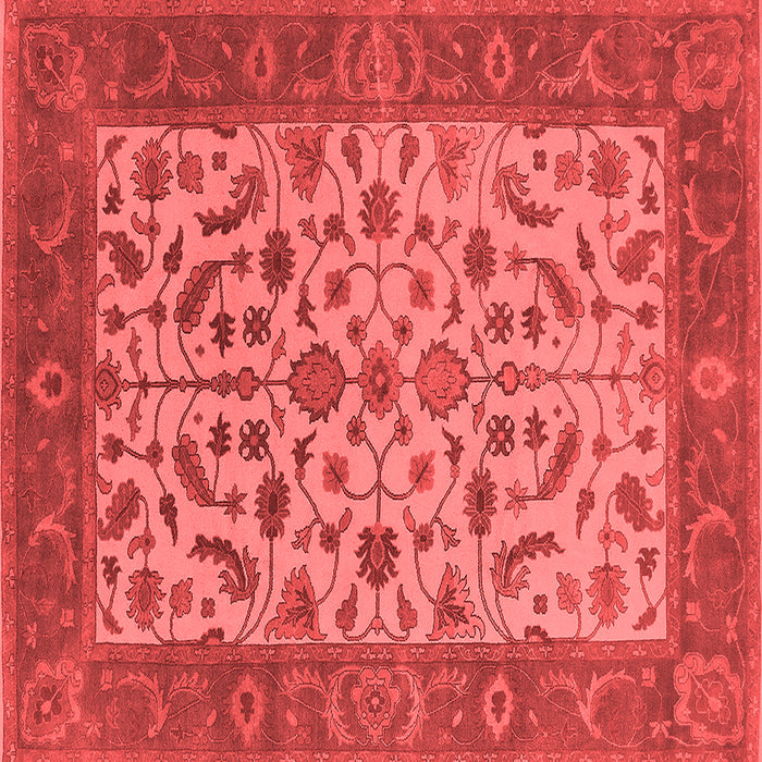 Machine Washable Oriental Red Traditional Rug, wshurb1403red