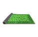 Sideview of Oriental Green Traditional Rug, urb1403grn