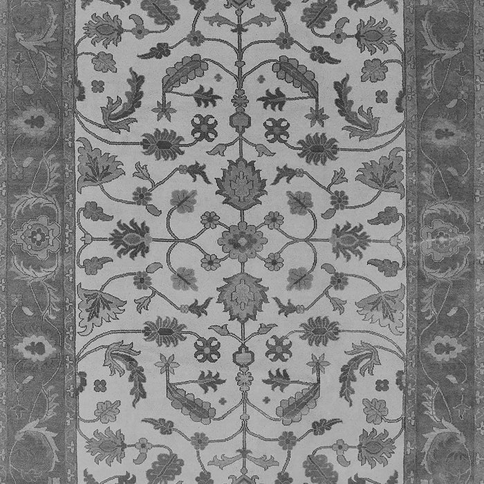 Machine Washable Oriental Gray Traditional Rug, wshurb1403gry