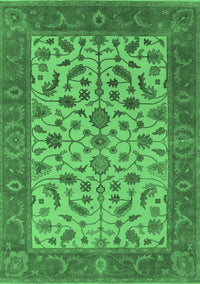 Oriental Emerald Green Traditional Rug, urb1403emgrn