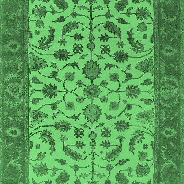 Oriental Emerald Green Traditional Rug, urb1403emgrn