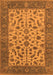 Machine Washable Oriental Orange Traditional Area Rugs, wshurb1403org