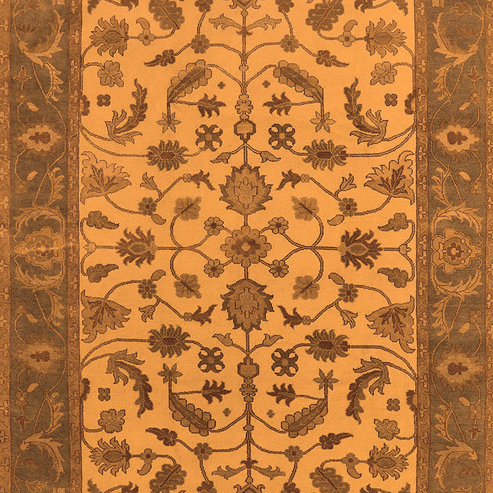 Machine Washable Oriental Orange Traditional Area Rugs, wshurb1403org