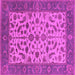 Square Oriental Pink Traditional Rug, urb1403pnk